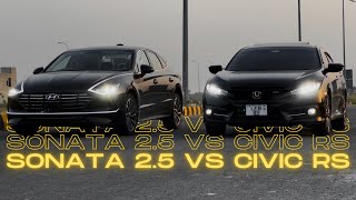 Hyundai Sonata 2.5 vs Civic RS Turbo | DRAG RACE
