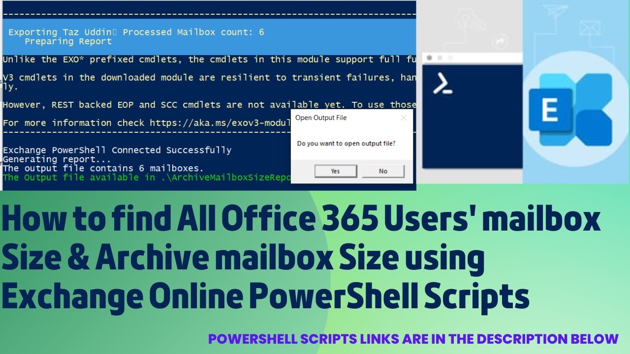 How To Find All Office 365 Users Mailbox Archive Mailbox Size Using