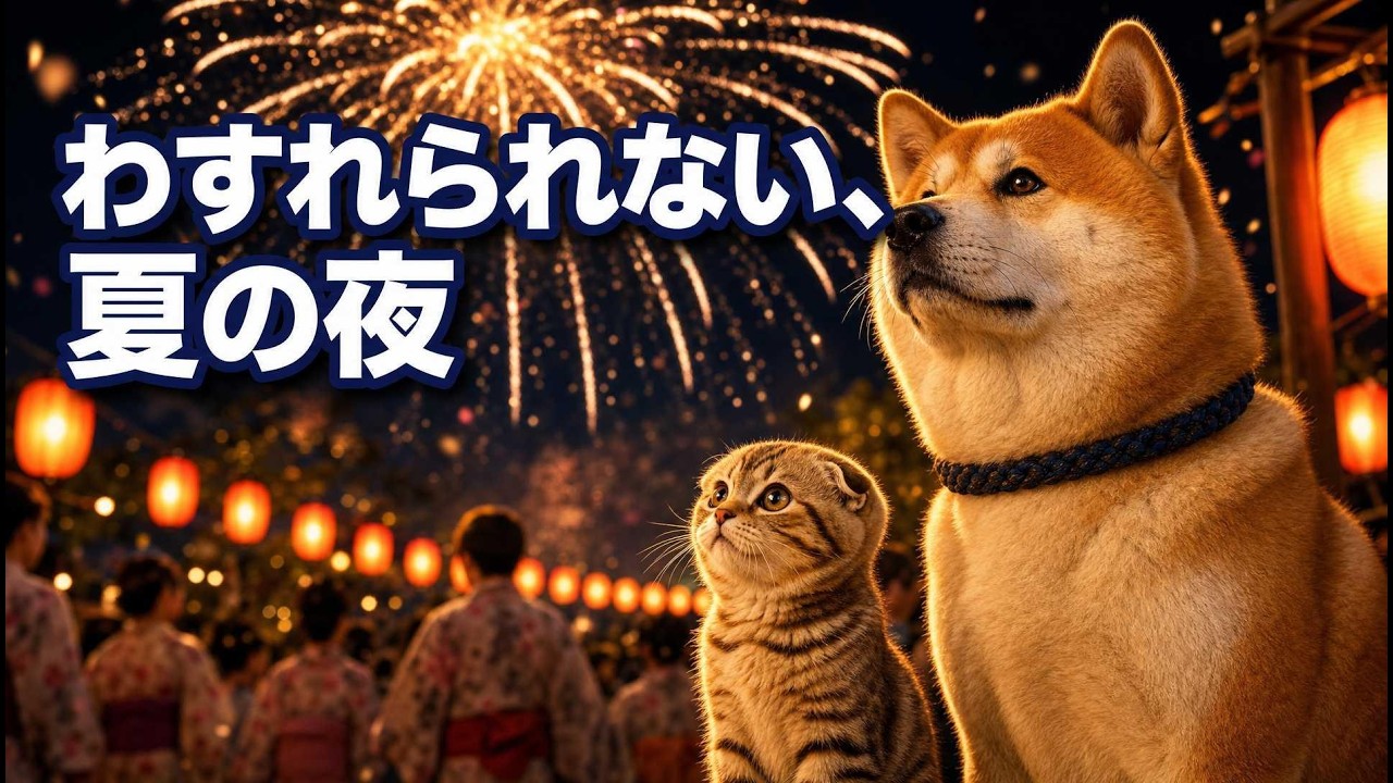 【秋田犬と子猫】迷子の子猫、家族に会えるの…？｜ゲンとモカ 第7話「夏祭りの夜」