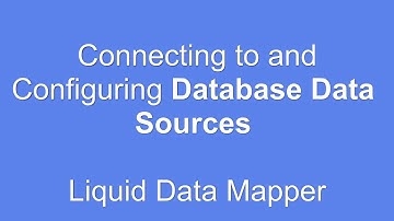 Connecting to and Configuring Database Data Sources in Liquid Data Mapper
