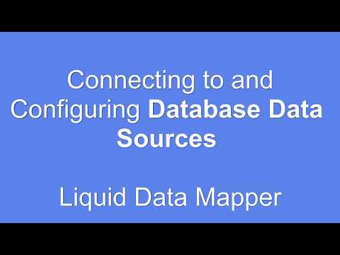 Connecting to and Configuring Database Data Sources in Liquid Data Mapper