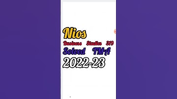 Nios 2022-23 TMA Solved | Nios Class 12th Business Studies 319 Solved TMA 2022-23 |April 2022-23 TMA