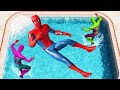 GTA 5 Rainbow Spiderman Pool Jumps/Fails (Ragdolls/Funny Moments)