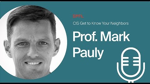 Prof. Mark Pauly - “Towards Intelligent Material Systems”