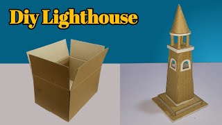 How to Make Lighthouse of Cardboard Paper