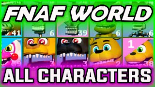 FNAF World ALL CHARACTERS | How to Guide & Showcase | FNAF World Gameplay All Characters