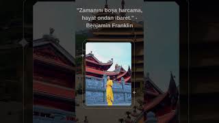 "zamanını boşa harcama,hayat ondan ibaret"Benjamin franklin #psikoloji #kişiselgelişim