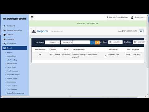 iVision Mobile - Scheduled Message Log - Tutorial