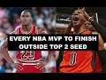 How Often Does An NBA Star Win MVP Without Finishing As A Top 2 Seed?