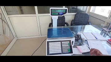 Barcode weight scale setup