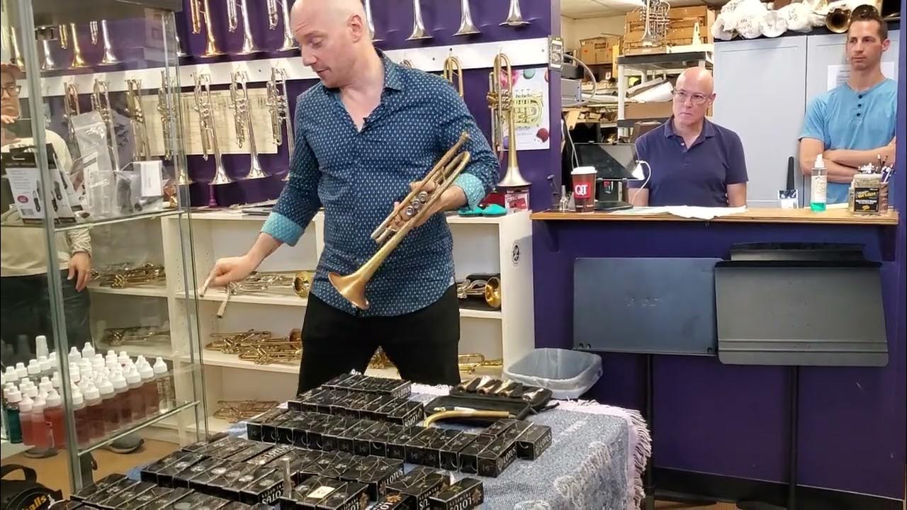 Lotus Trumpets with Adam Rappa at Rich Ita's brass instrument shop