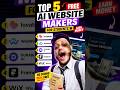 Top 5 Free AI Website Makers for Students 💸 #digitalskills