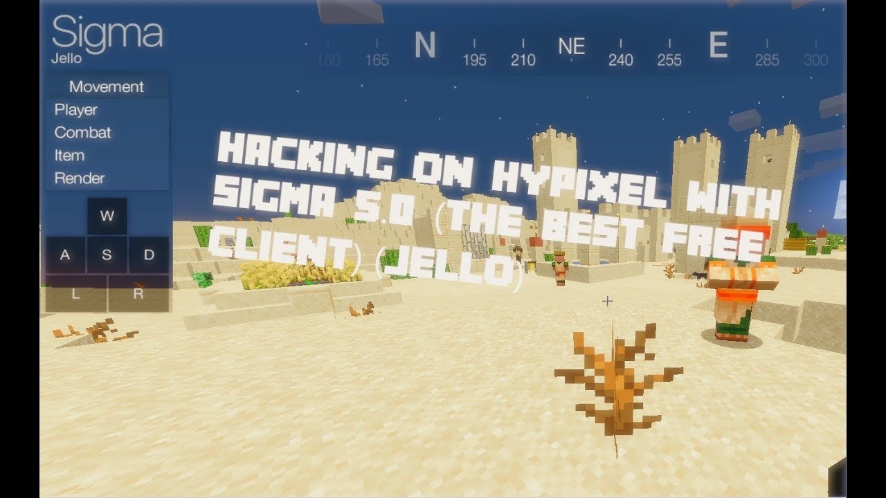 Hacking On Hypixel With Jello Hacked Client Best Free Hacked Client Sigma 5 0 Youtube