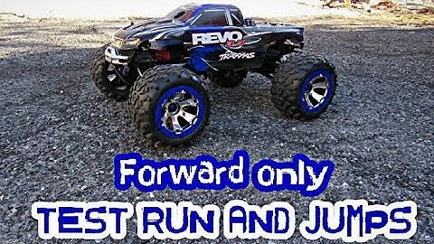 Traxxas Revo 3.3 Forward only Conversion Test and Jumps.