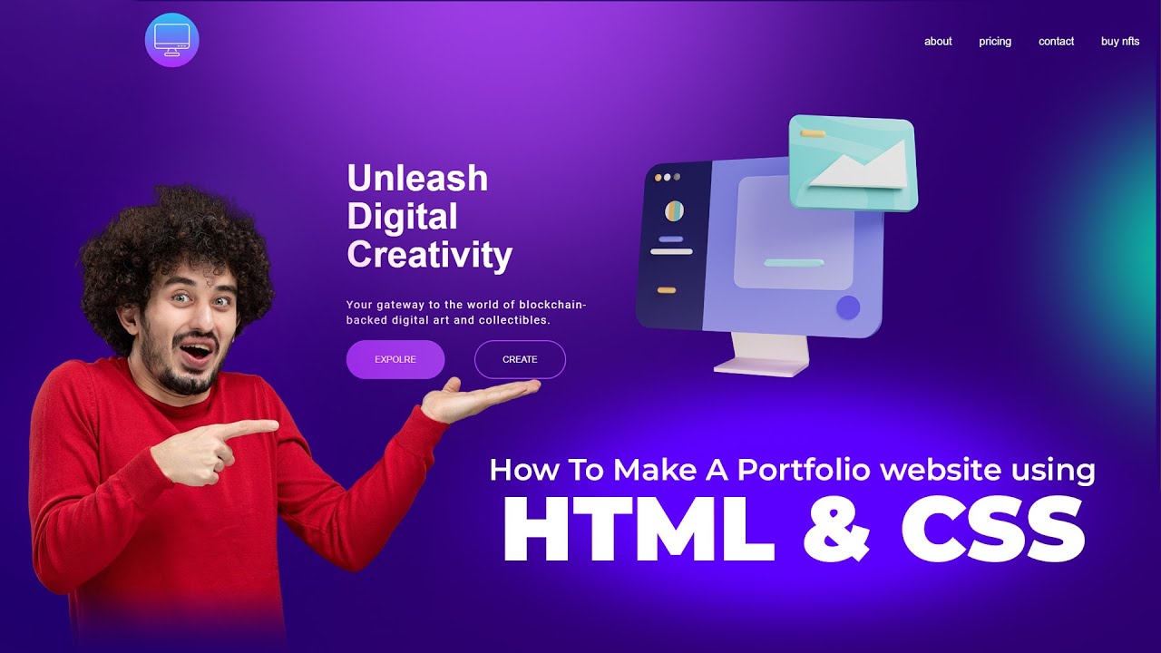 How to Create a Portfolio Website from Scratch with HTML & CSS - YouTube