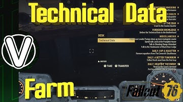 Fallout 76 | How To Farm Technical Data Fast *Technical Data Guide* (Fallout 76 Glitches)