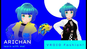 Create VROID Clothes 👩‍🎤💃 Arichan:  Learn with me 💙💛