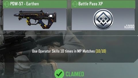 Call Of Duty Mobile Use Operator Skills 10 times in MP Matches Task Complete