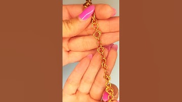 Easy Steps to Make Flower chainmail bracelet😍