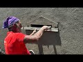 Wall Vent Construction and Plastering Technique| Make A Perfect Wall Vent Border Plastering Cement