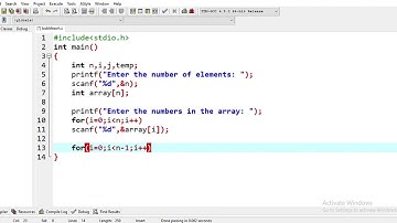 C Program to implement Bubble Sort || Coding Guide for Beginners|| #programming