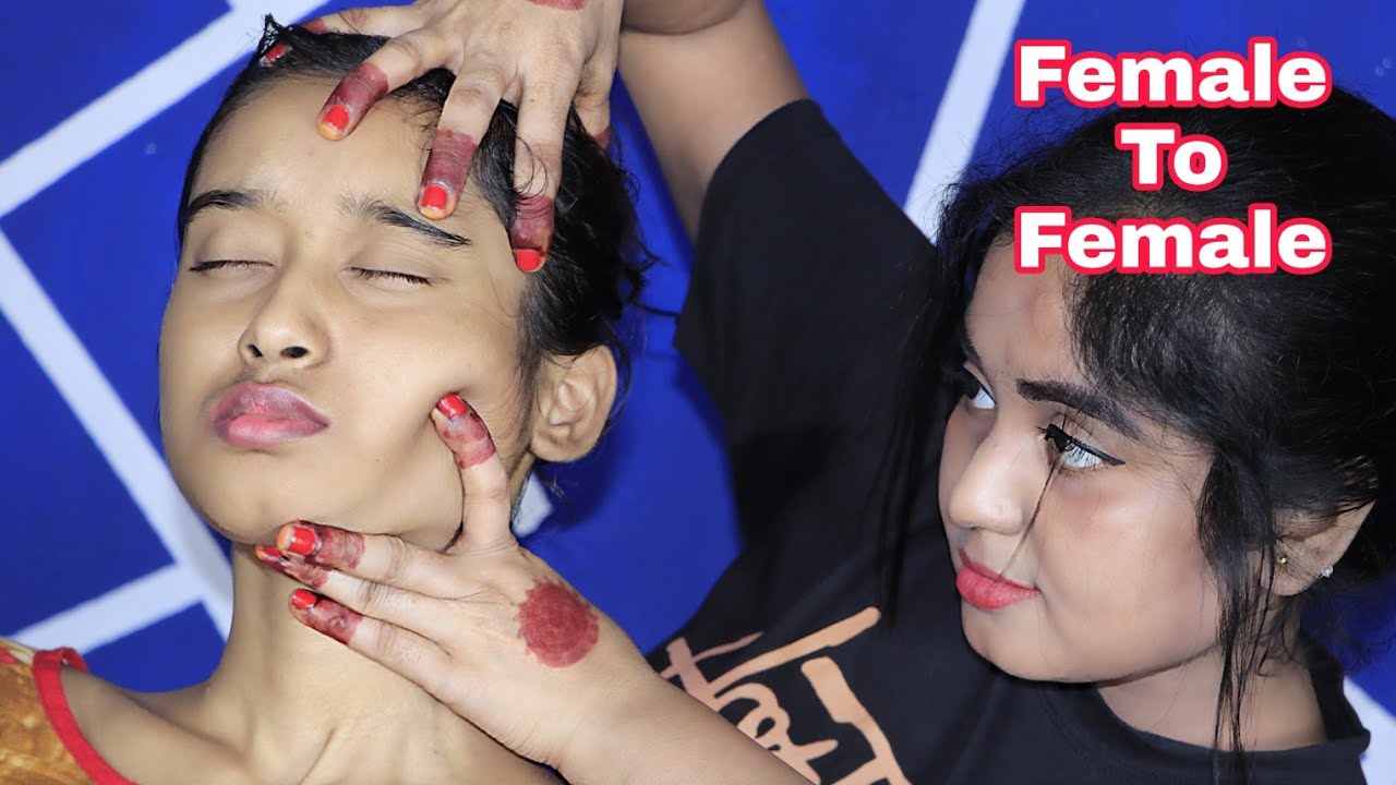 Female to Female Best Massage Ever | Neck Cracks | Head and Neck Massage | Guasha Tools | ASMR