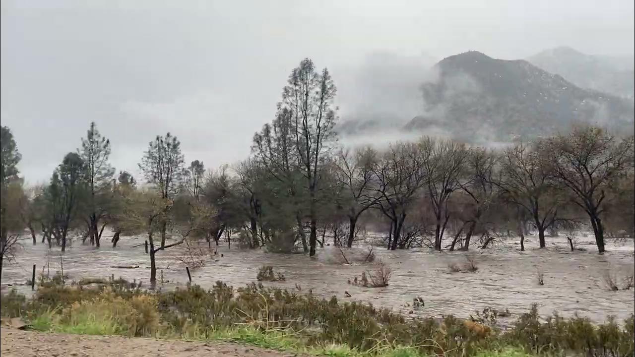 Kern River Flooding March 10th 5 PM Between The Curve Beach and Kern