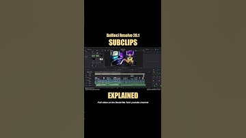 Subclips Explained [ Subclip Timelines VS Compound Clip ] DaVinci Resolve Tutorial