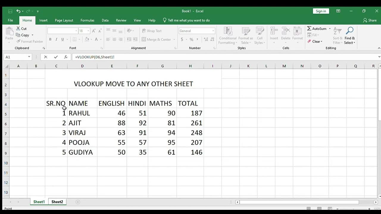 HOW TO USE VLOOKUP MOVE TO ANY OTHER SHEET IN EXCEL YouTube