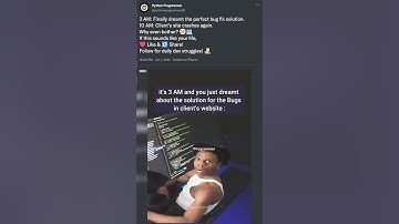 3AM Bug Fix Epiphany... Crashes by 10AM 💀 | Dev Life Struggles | Programming Meme Debugging Reality