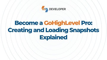 How To Create And Load Snapshots In GoHighLevel | GoHighLevel Tutorial