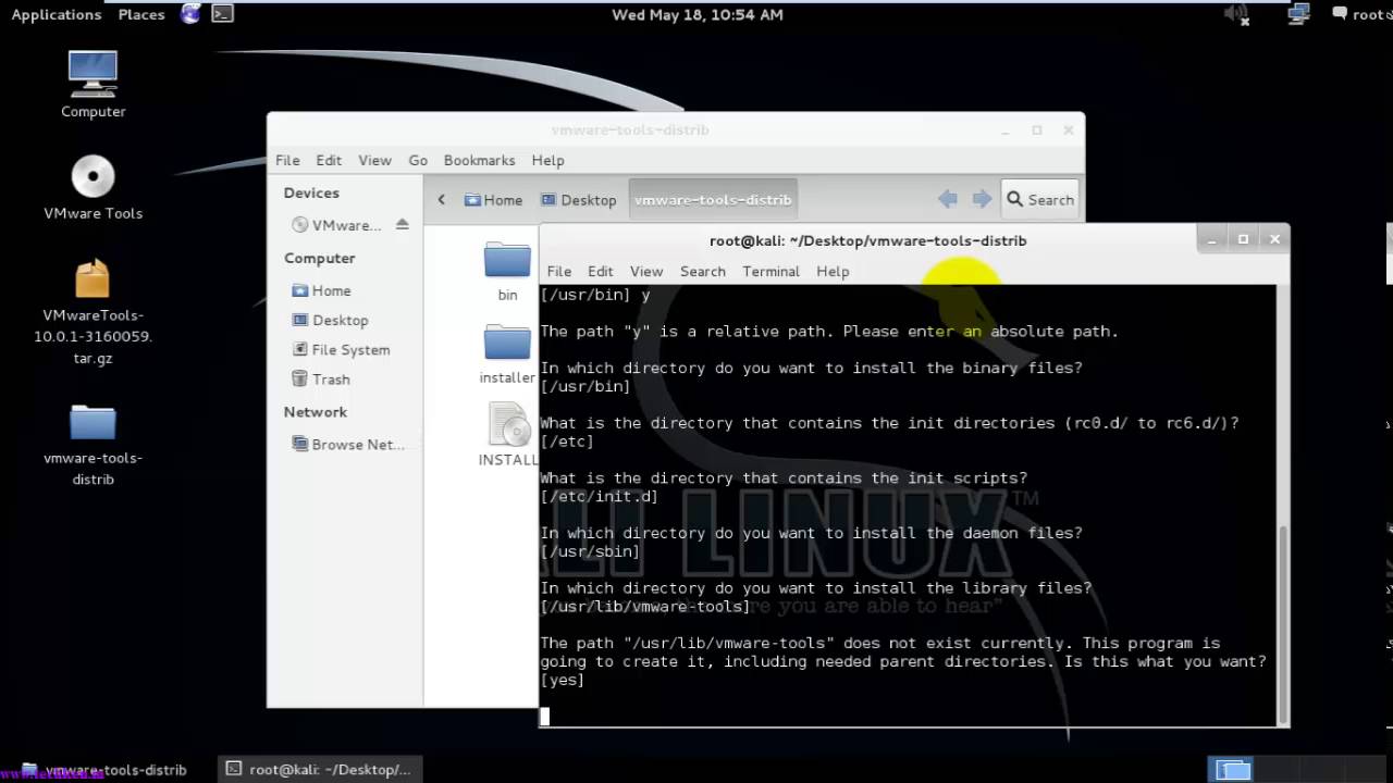 install vmware tools on kali linux 2018.1