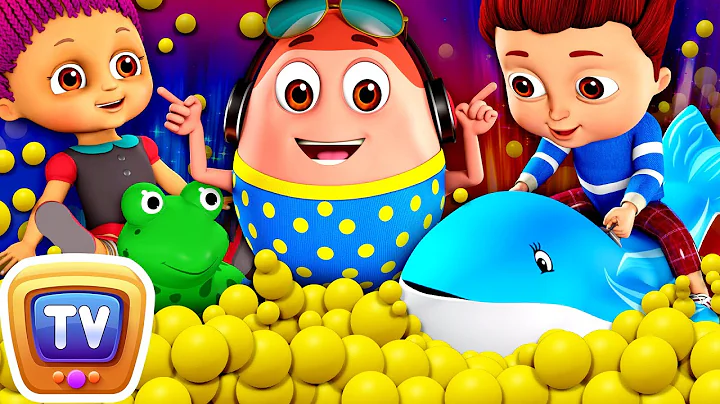 Kids Learn the Color Yellow in a Ball Pit with Surprise Eggs - ChuChu TV Toddler Videos for Babies