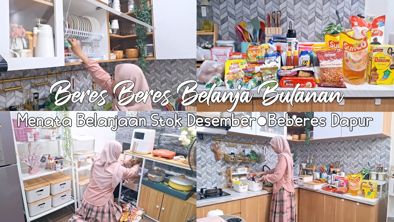 Menata Belanja Bulanan Stok Desember 2025 | Beres Beres Dapur | Kegiatan Ibu Rumah Tangga Pagi Hari
