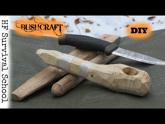 How to make a Bushcraft Pipe - Bush Pipe - DIY - Woodcraft , Survival - HF Survival School