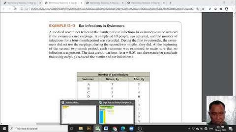 Excel Tutorial on Paired-Sample Sign Test