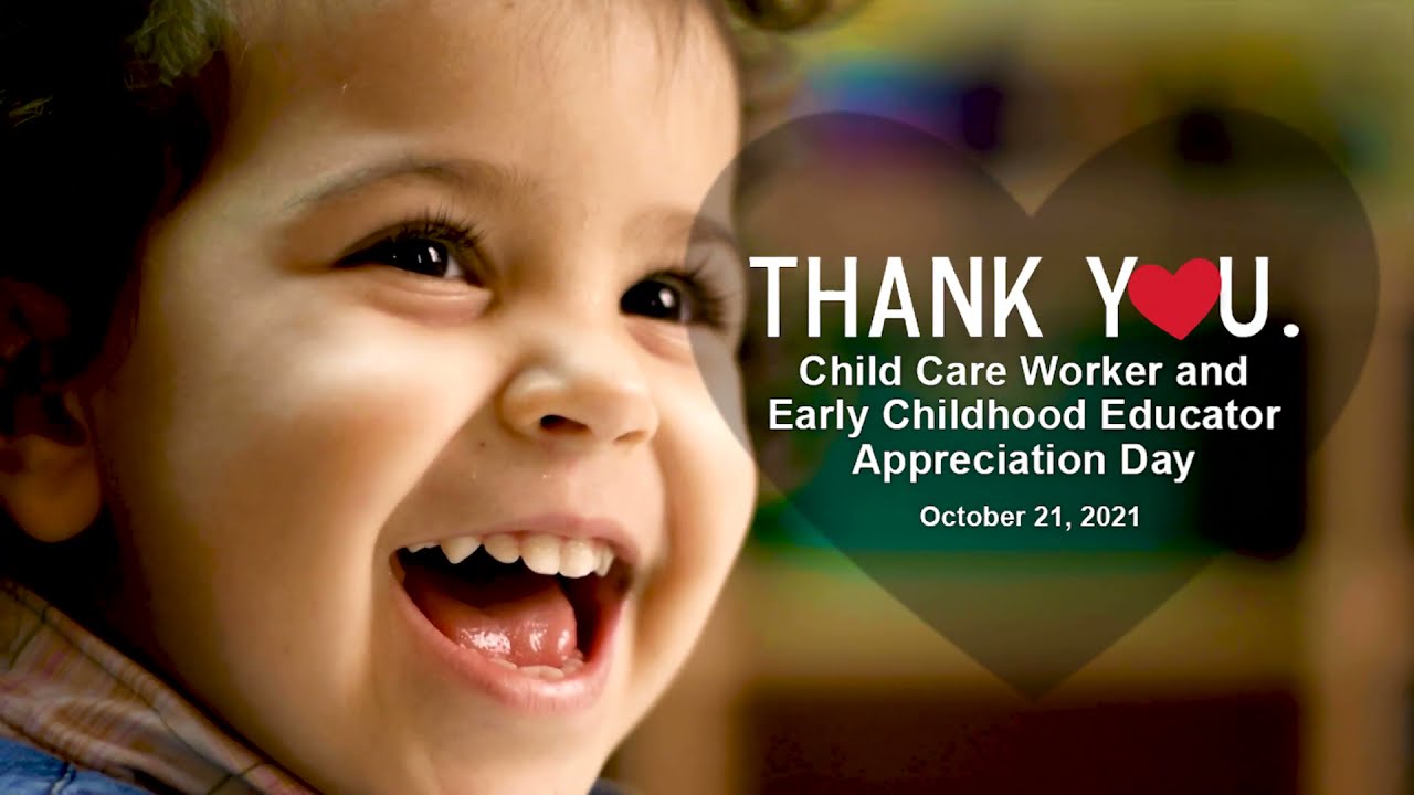 Thank You Child Care Worker and Early Childhood Educator Appreciation