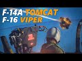 F-14 Tomcat Vs F-16 Viper Dogfight | Digital Combat Simulator | DCS |