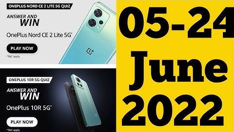 Amazon OnePlus 10R 5G Quiz Answers Today | Amazon OnePlus Nord CE Lite 5G Quiz Answers Today