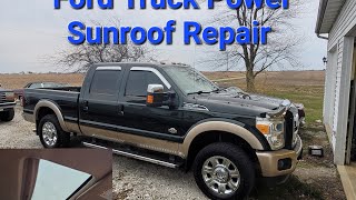 2000 2014 Ford F150 F250 F350 Power Sunroof Moonroof Removal Repair Pop Broken Same As Chevy GMC