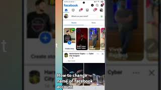 how to change name of facebook account #shorts
