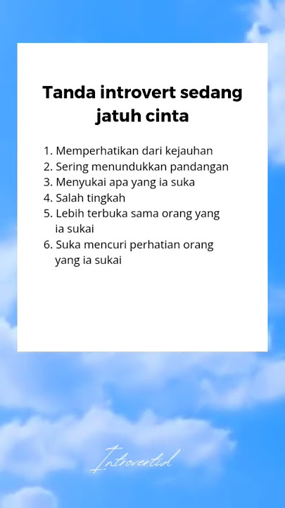 Tanda introvert jatuh cinta #short #storywa #quotes #introvert