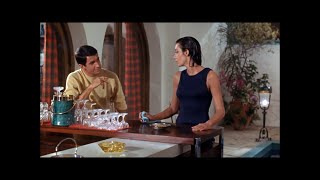 George Hamilton and Marie Laforêt pool scene in 'Jack of Diamonds' (1967)