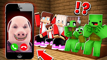 Why SCARY JOHN PORK Called JJ and Mikey Family at Night in Minecraft! - Maizen