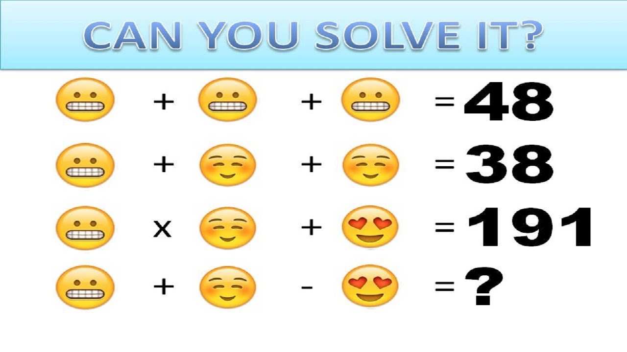 Easy Picture Calculation Puzzle Puzzle Master 014 YouTube