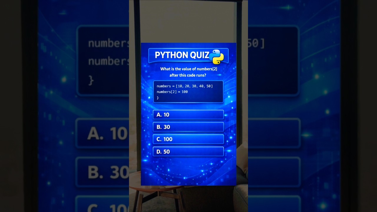 Python Quiz 🐍 pt. 2 #shorts #python #programming #coding #quiz #code #trendingshorts