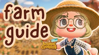 Ultimate FARM GUIDE | layout, combinations & lots of ideas | Animal Crossing: New Horizons