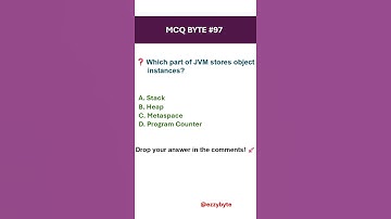 Where Are Java Objects Stored? | JVM Memory MCQ Explained #mcqs #java #ezzybyte