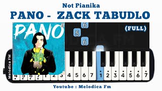 Pano - Zack Tabudlo | Not Pianika + MIDI
