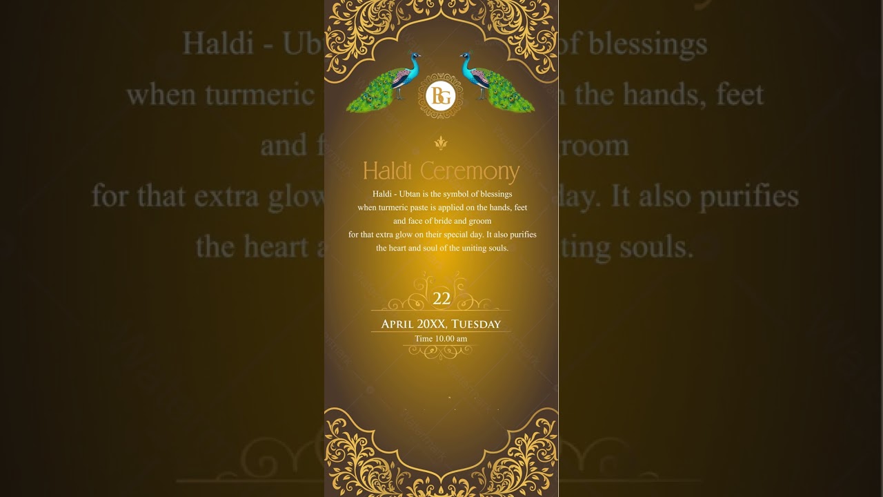 Royal Theme Wedding Invitation Video | Elegant Indian Marriage E-Invite